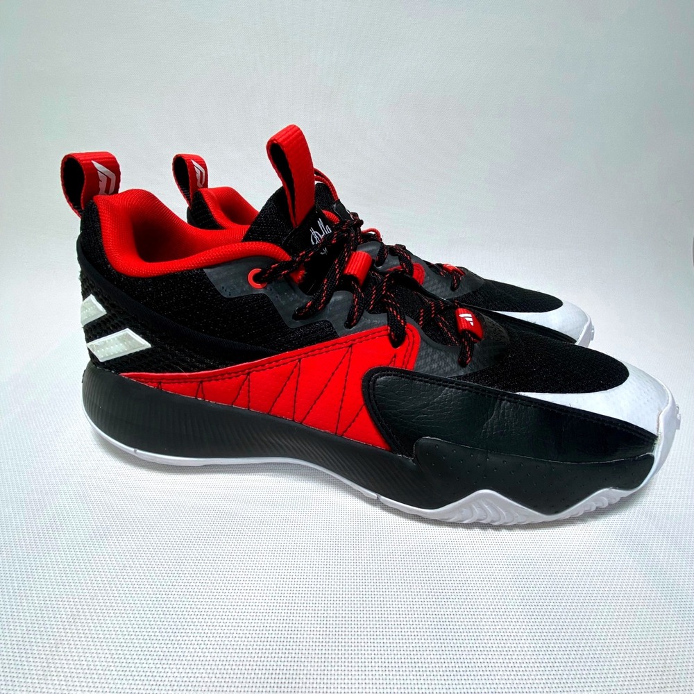 Adidas DAME Damian Lillard Men's Size‎ 11 Basketball Shoes Black Red Sneakers